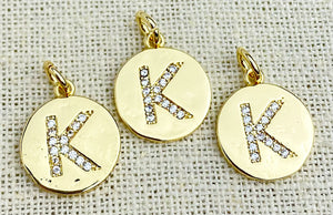 Gold Plated “K” Initial Charm