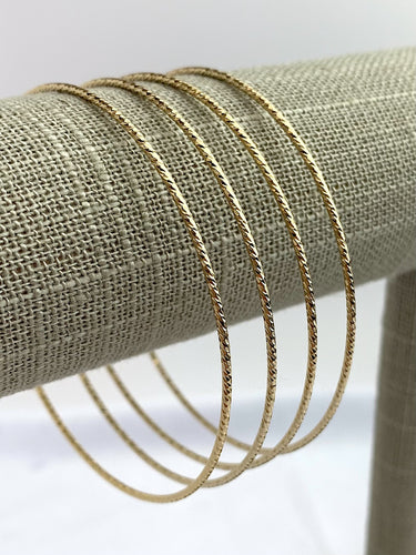 14k GF Sparkle Wire Stacking Bangle