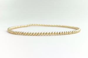 14k Gold Filled Beaded Stretchy Bracelet