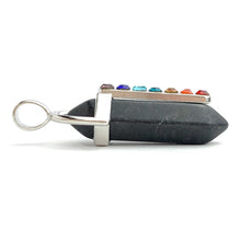 Silver Plated Black Stone Pendant