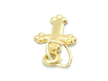 14KGF Cross Charm , Sku2351-C