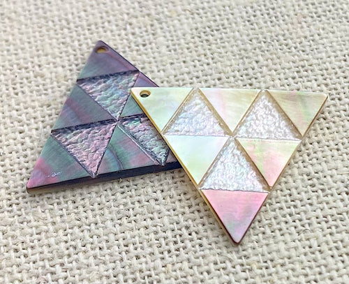 Mother of Pearl Triangle Charm