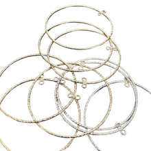 Hoops, 14KGF, Sterling Silver, Sku#620-5 IN+OUT TXT