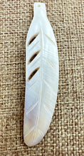 Mother of Pearl Feather Charm Sku#M123