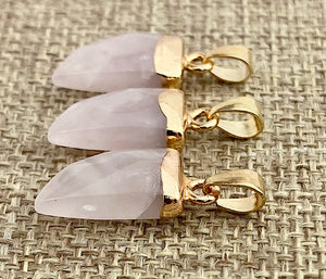 Rose Quartz Gold Plated Pendant