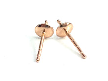 14K Solid Pink Gold 4mm Cup