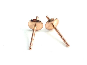 14K Solid Pink Gold 4mm Cup