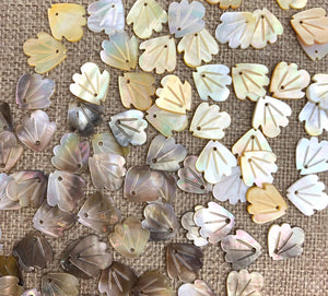 Mother of Pearl Leaf Charms