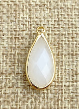 White Quartz Gold Plated Charm Sku#M1076