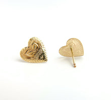 14k Gold Filled Heart Studs