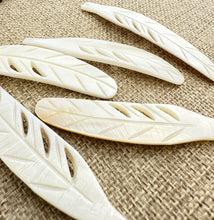 Mother of Pearl Feather Charm Sku#M123