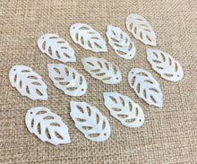Mother of Pearl Leaf Charm