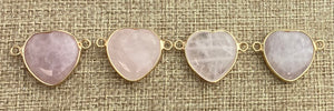 Rose Quartz Gold Plated Charm