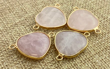 Rose Quartz Gold Plated Charm