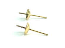 14K Solid Gold Ear Post 6mm Cup, Sku#11-28-1817
