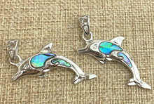 Abalone Sterling Silver Dolphin Pendant