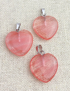 Watermelon Stone Heart Pendant