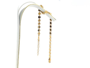 14KGF 6.5 inch 4mm Round Sequin Disc Chain w/ extender , Sku#401716065LX