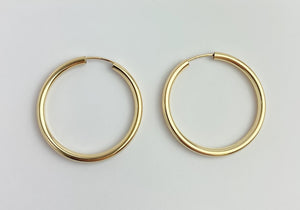 14k Gold Filled Endless Hoop Earrings