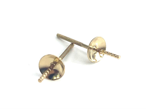 14K Solid Gold Threaded 5mm Cup, Sku#11-28-58
