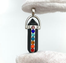 Silver Plated Black Stone Pendant