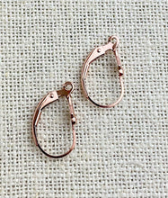 Rose Gold Filled Fleur De Lis Leverback w/Ring