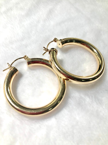 14KGF Hoop Earrings