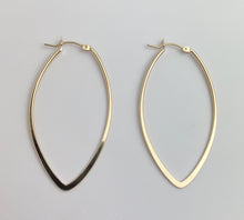 14k Gold Filled Flat Oval Earrings