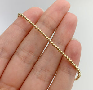14k Gold Filled Beaded Stretchy Bracelet