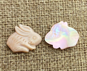 Mother of Pearl Bunny Charm Sku#M138