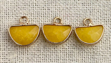 Yellow Stone Gold Plated Charm