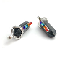 Silver Plated Black Stone Pendant