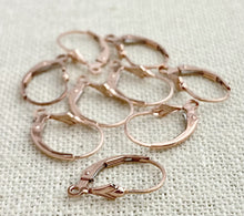 Rose Gold Filled Fleur De Lis Leverback w/Ring