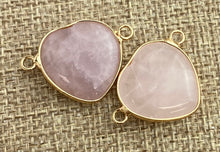 Rose Quartz Gold Plated Charm