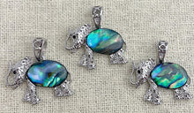 Sterling Silver Abalone Elephant Pendant