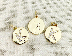 Gold Plated “K” Initial Charm