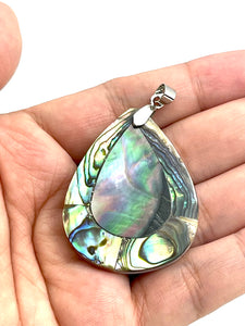 Abalone Teardrop Pendant, Sku#876