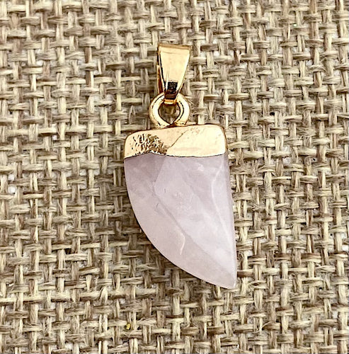 Rose Quartz Gold Plated Pendant