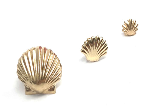 14KGF SeaShells studs, 14K gold filled