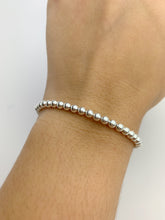 Sterling Silver Beaded Stretchy Bracelet