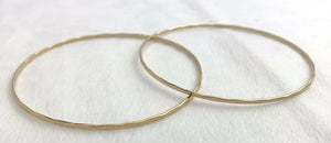 14k GF Hammered Wire Stacking Bangle