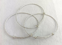 SS Adjustable Sparkle Bangle