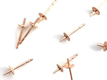 14K Solid Pink Gold 4mm Cup