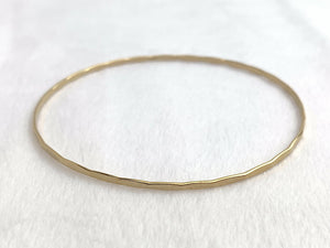 14k GF Hammered Wire Stacking Bangle