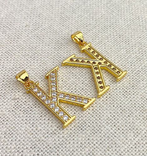Gold Plated “K” Initial Pendant