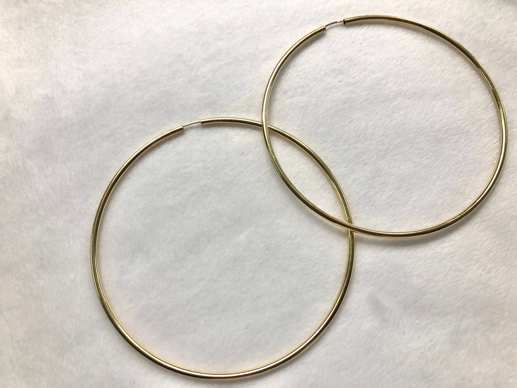 14KGF Hoop Earrings