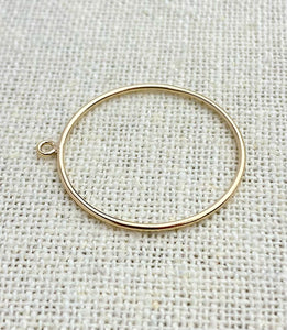 14k Gold Filled Round Drop 25mm