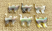 Mother of Pearl Cat Charm