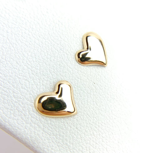 14k Gold Filled Heart Studs