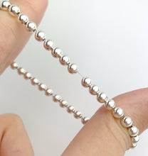 Sterling Silver Beaded Stretchy Bracelet